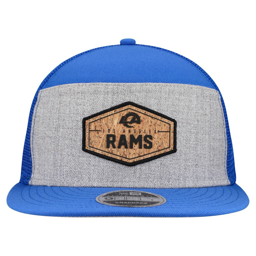 NFL Los Angeles Rams Cork Split Panel 9FIFTY Trucker Snapback Hat