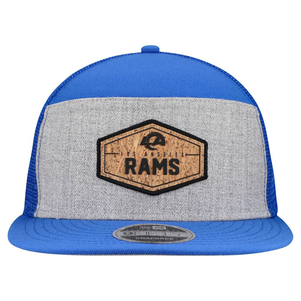 NFL Los Angeles Rams Cork Split Panel 9FIFTY Trucker Snapback Hat