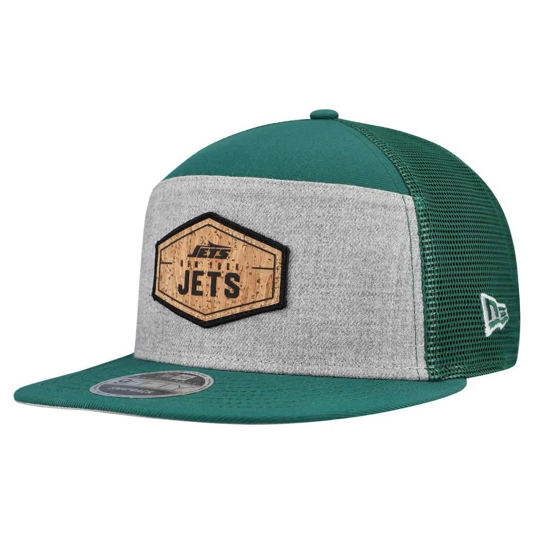 NFL New York Jets Cork Split Panel 9FIFTY Trucker Snapback Hat