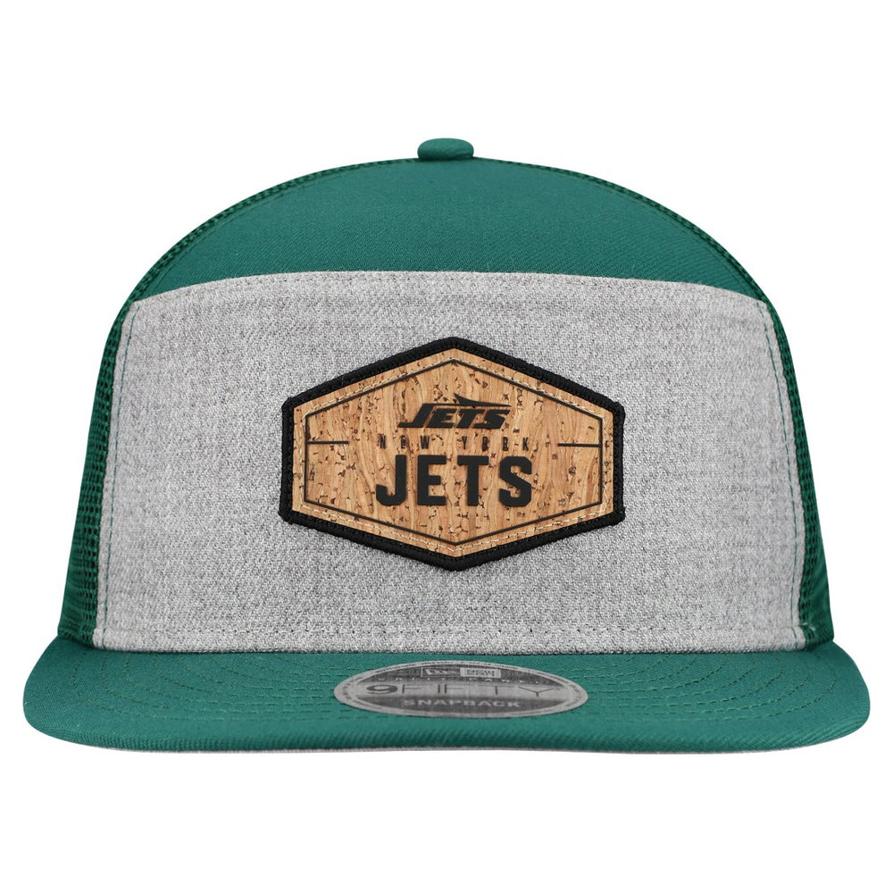 NFL New York Jets Cork Split Panel 9FIFTY Trucker Snapback Hat
