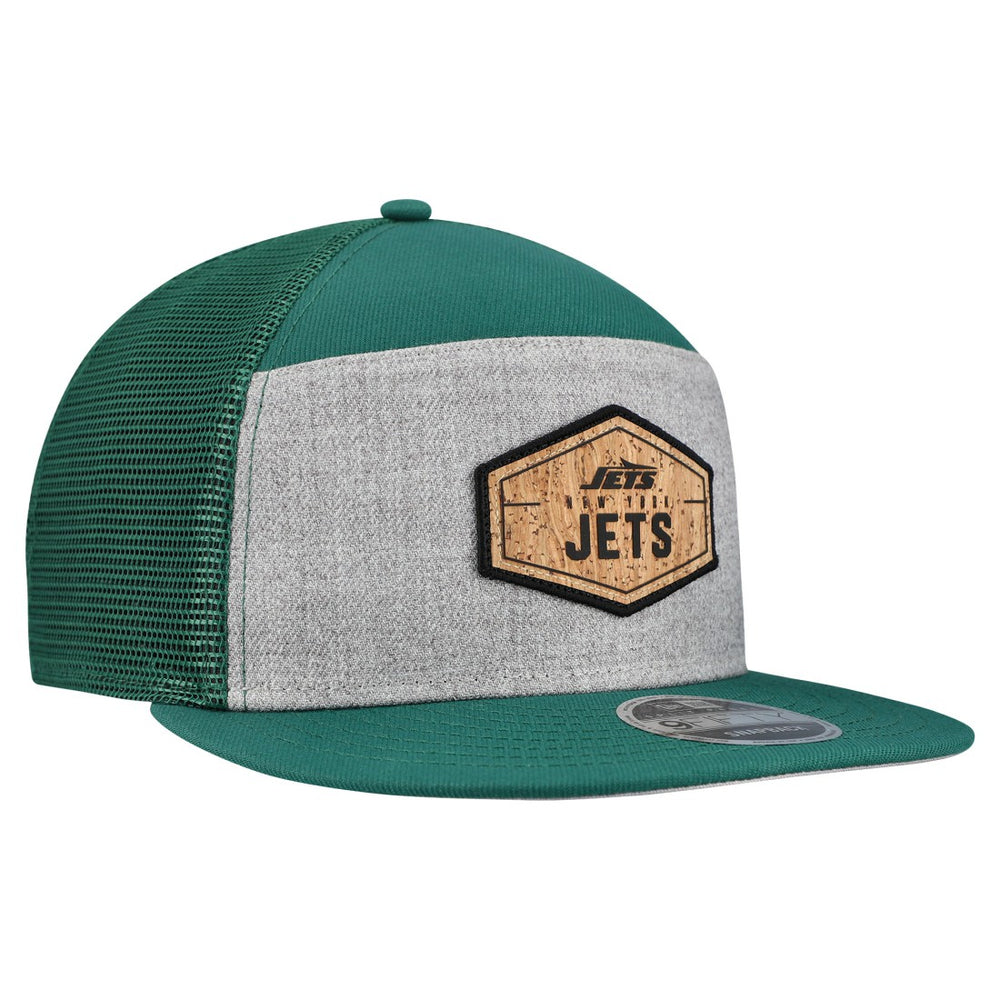 NFL New York Jets Cork Split Panel 9FIFTY Trucker Snapback Hat