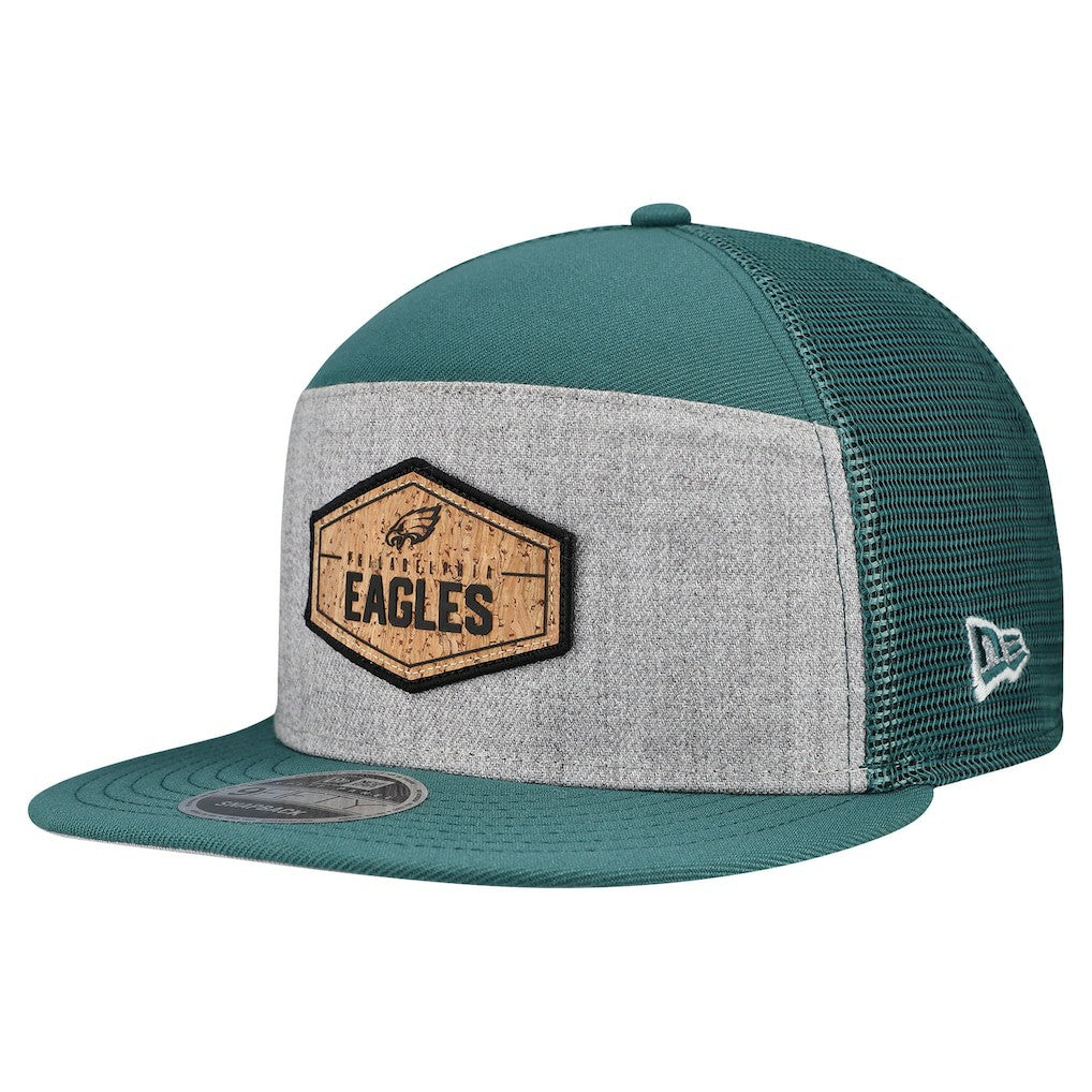 NFL Philadelphia Eagles Cork Split Panel 9FIFTY Trucker Snapback Hat