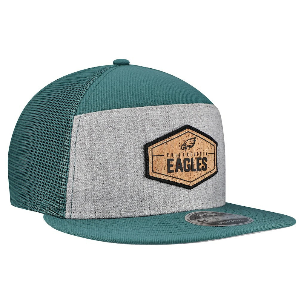 NFL Philadelphia Eagles Cork Split Panel 9FIFTY Trucker Snapback Hat