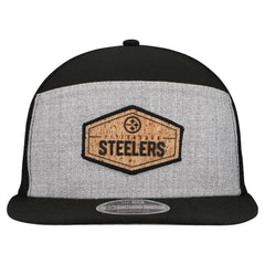 NFL Pittsburgh Steelers Cork Split Panel 9FIFTY Trucker Snapback Hat