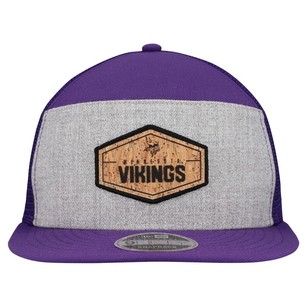 NFL Minnesota Vikings Cork Split Panel 9FIFTY Trucker Snapback Hat