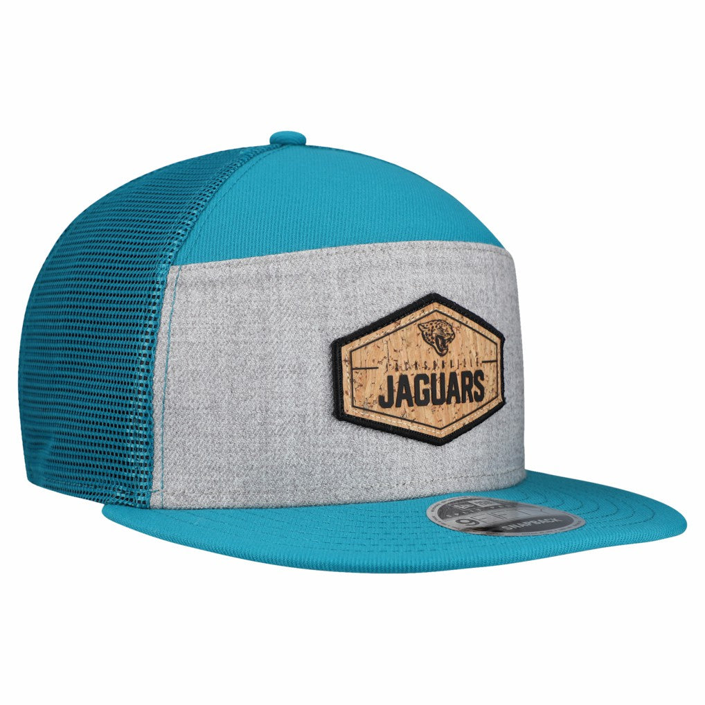 NFL Jacksonville Jaguars Cork Split Panel 9FIFTY Trucker Snapback Hat