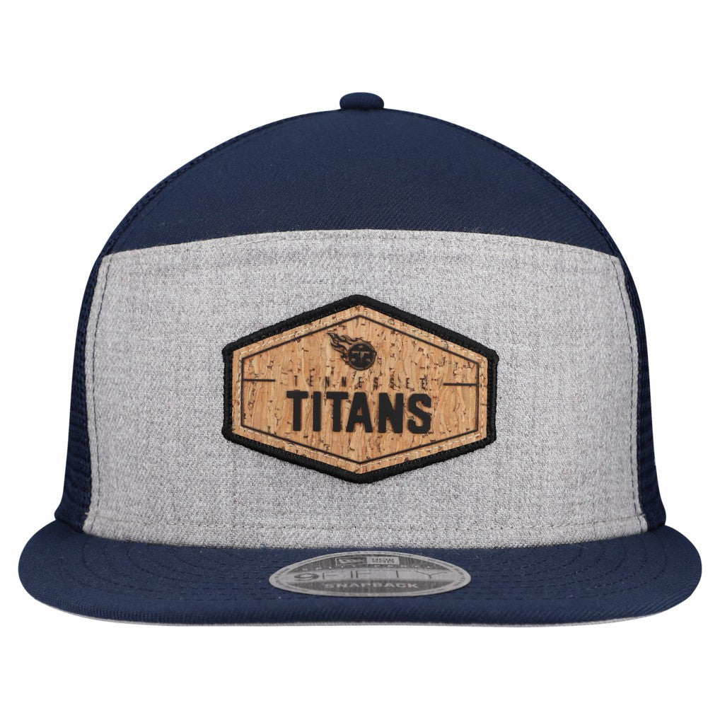 NFL Tennessee Titans Cork Split Panel 9FIFTY Trucker Snapback Hat