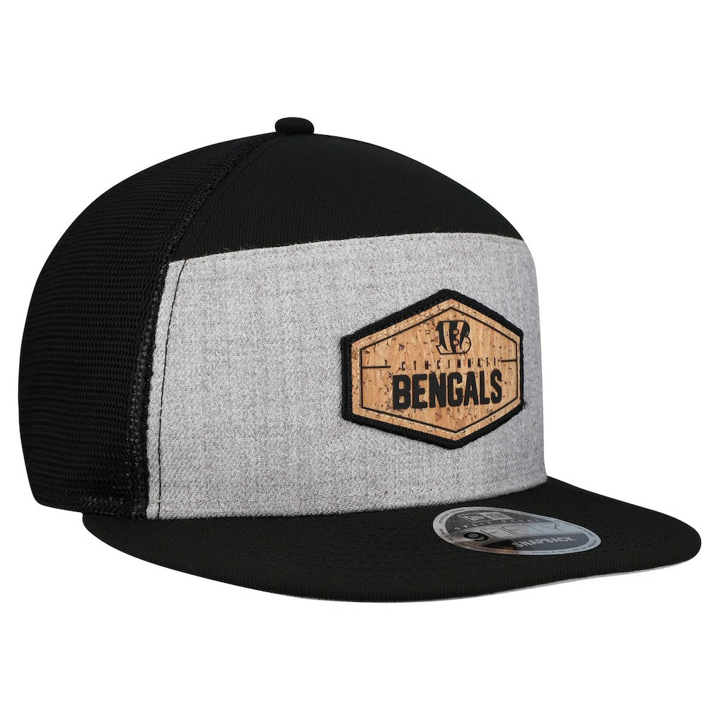 NFL Cincinnati Bengals Cork Split Panel 9FIFTY Trucker Snapback Hat