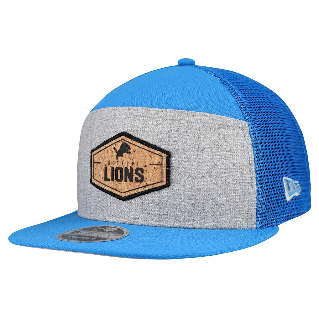 NFL Detroit Lions Cork Split Panel 9FIFTY Trucker Snapback Hat