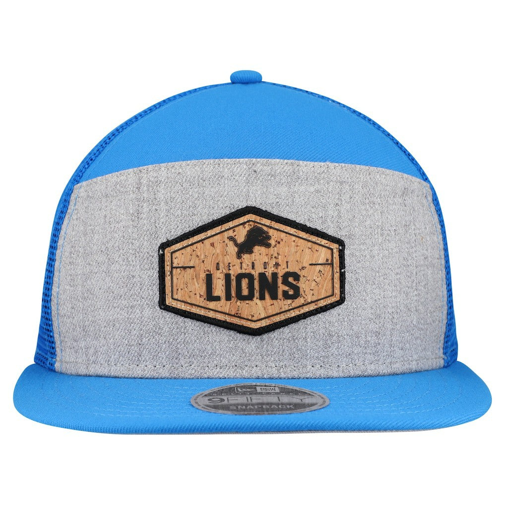 NFL Detroit Lions Cork Split Panel 9FIFTY Trucker Snapback Hat