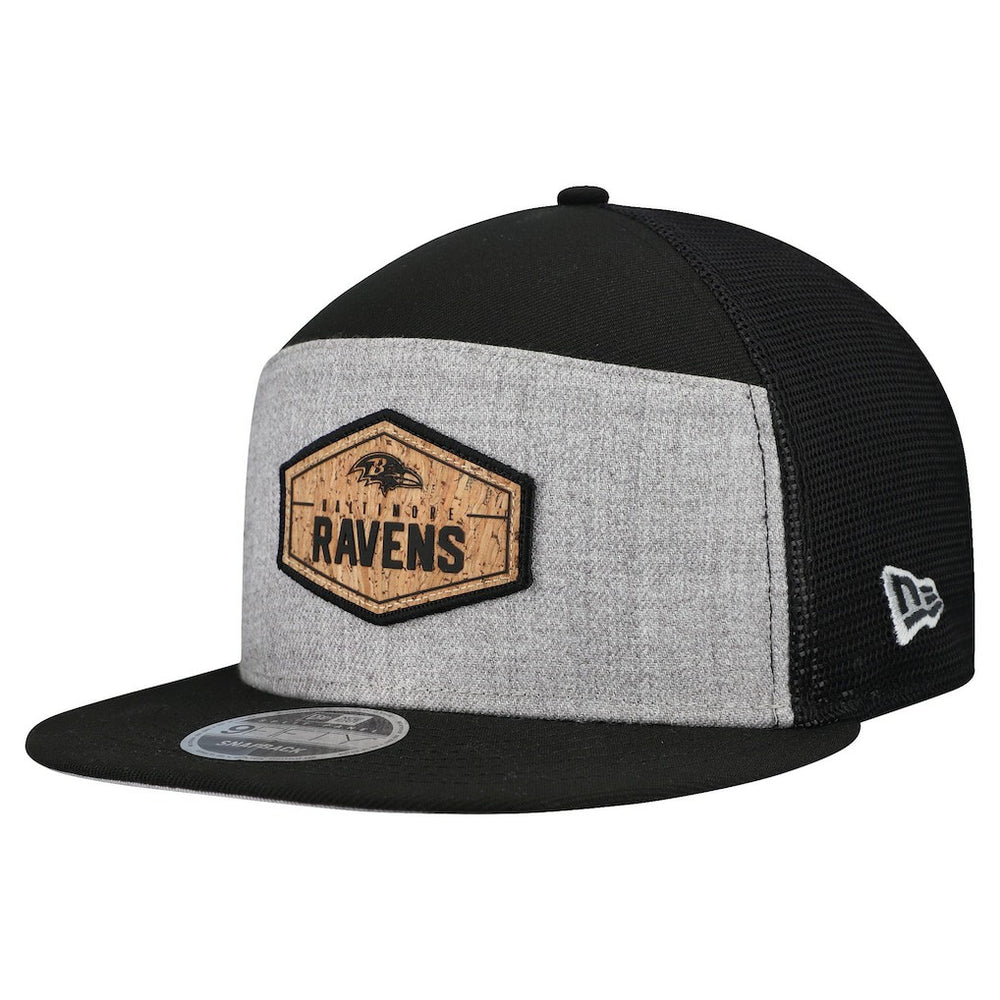 NFL Baltimore Ravens Cork Split Panel 9FIFTY Trucker Snapback Hat