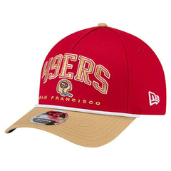 NFL San Francisco 49ers Throwback Arch COOLERA 9FORTY A-Frame M-Crown Adjustable Hat