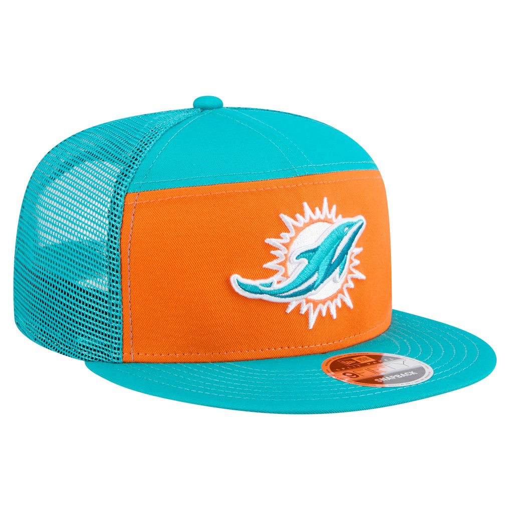 NFL Miami Dolphins Outdoor Split Panel 9FIFTY Snapback Hat