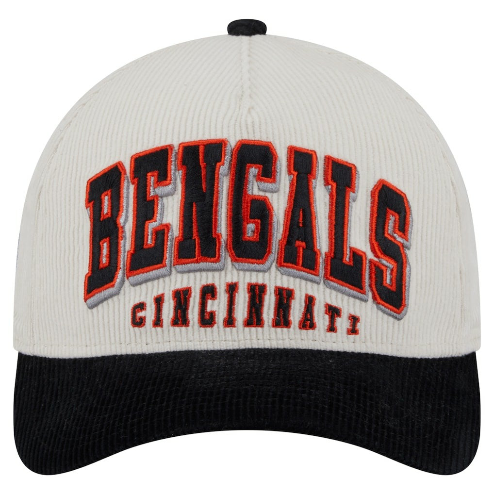 NFL Cincinnati Bengals Head Two-Tone Sided Corduroy 9FORTY A-Frame Adjustable Hat