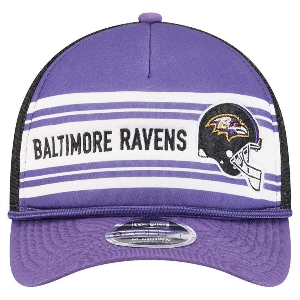 NFL Baltimore Ravens Linear A-Frame 9FORTY Adjustable Hat