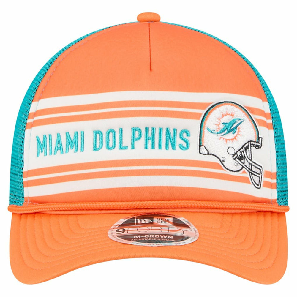 NFL Miami Dolphins Linear A-Frame 9FORTY Adjustable Hat