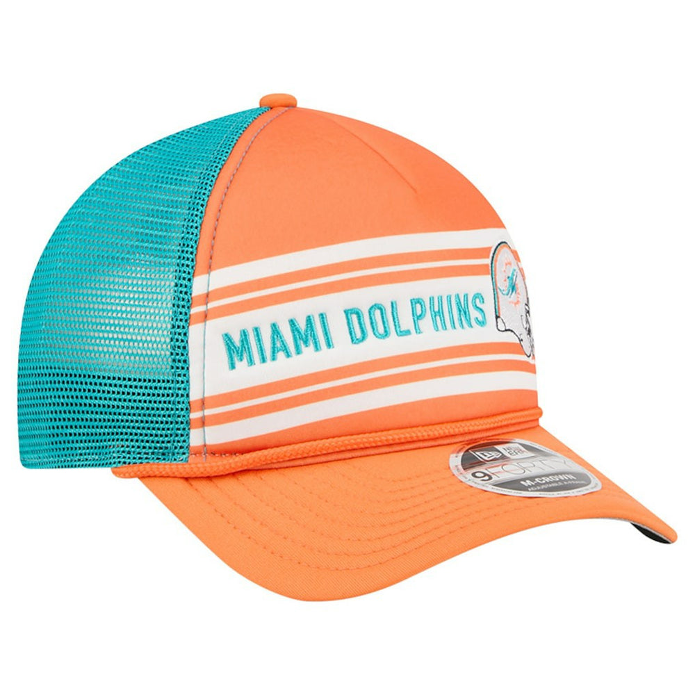 NFL Miami Dolphins Linear A-Frame 9FORTY Adjustable Hat