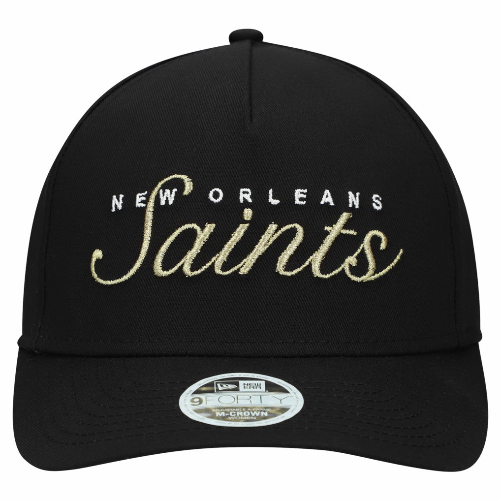NFL New Orleans Saints Women's Metallic 9FORTY M-Crown A-Frame Adjustable Hat