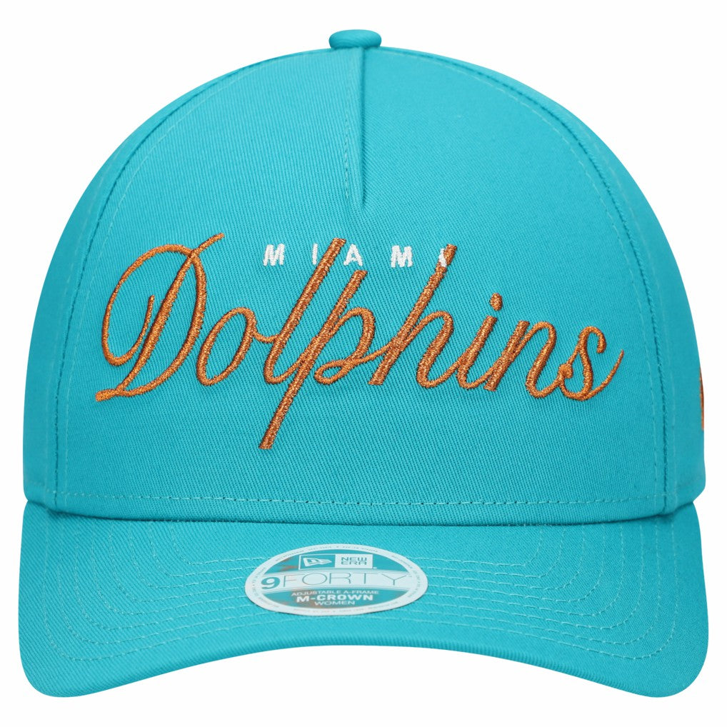 NFL Miami Dolphins Women's Metallic 9FORTY M-Crown A-Frame Adjustable Hat