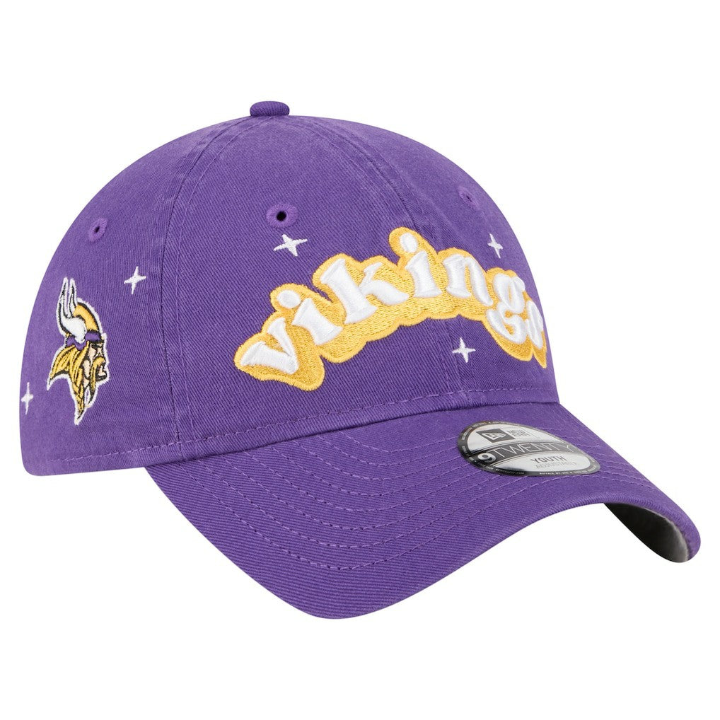 NFL Minnesota Vikings Girls Youth Cheer 9TWENTY Adjustable Hat