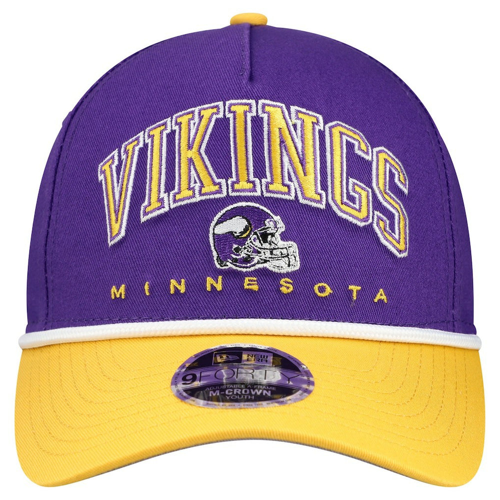 NFL Minnesota Vikings Youth Arch COOLERA 9FORTY A-Frame Adjustable Hat