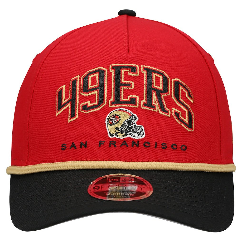 NFL San Francisco 49ers Youth Arch COOLERA 9FORTY A-Frame Adjustable Hat
