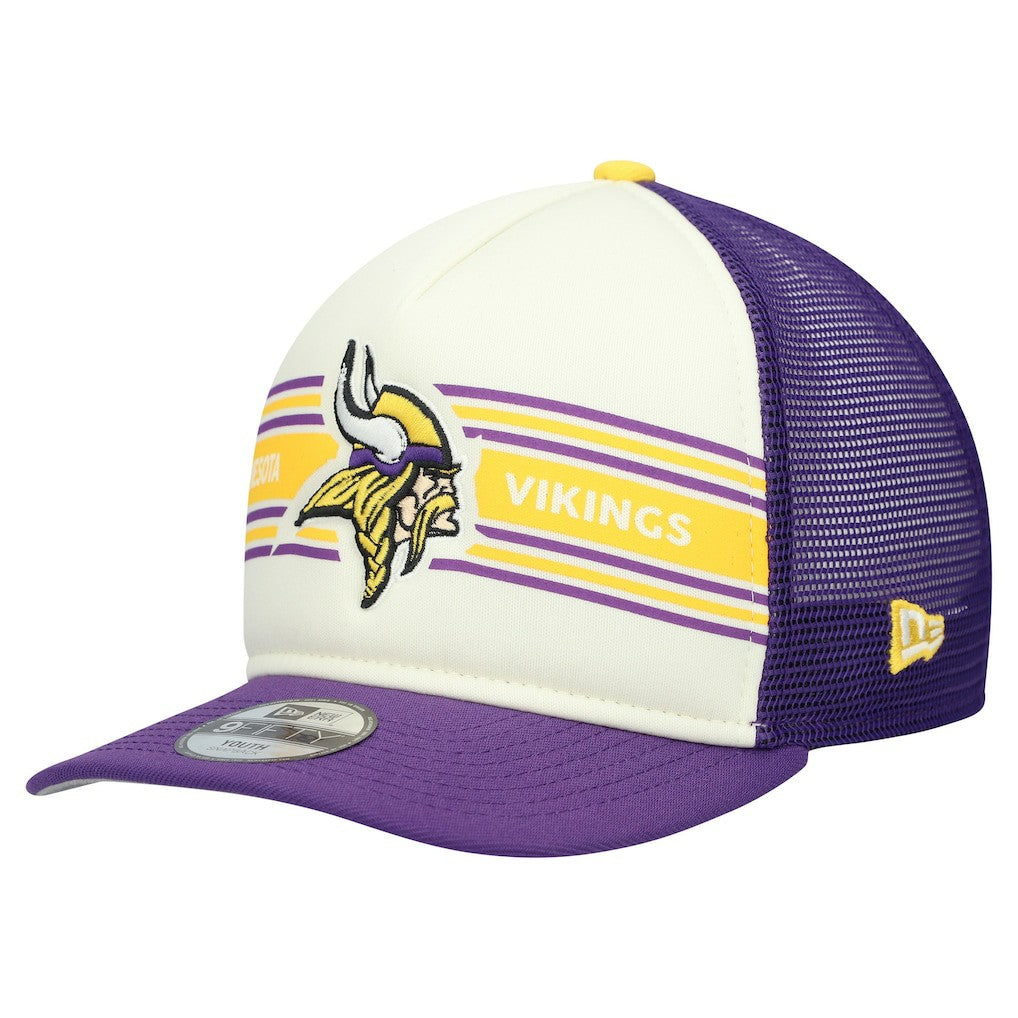NFL Minnesota Vikings Youth Banner 9FIFTY A-Frame Adjustable Trucker Hat