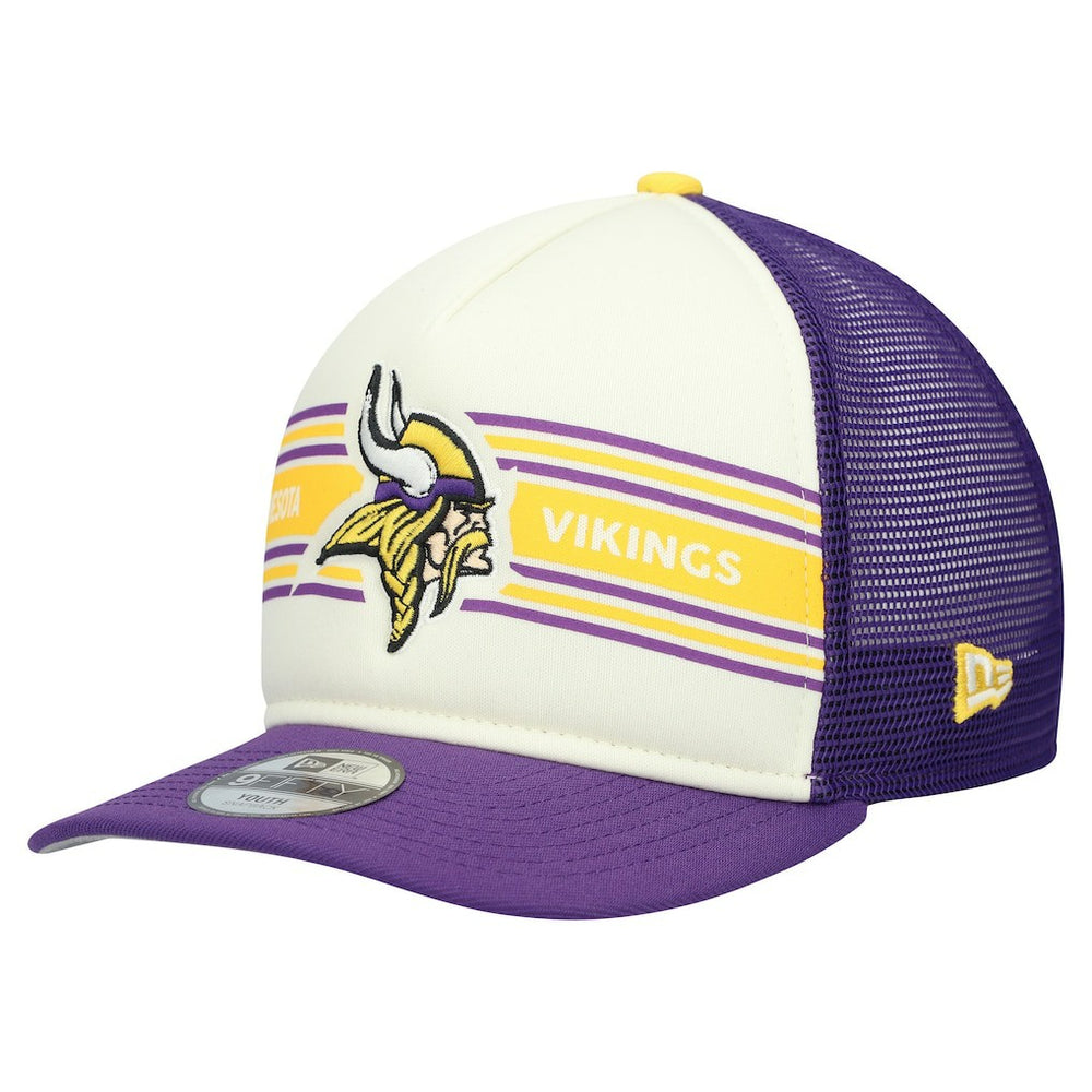NFL Minnesota Vikings Youth Banner 9FIFTY A-Frame Adjustable Trucker Hat