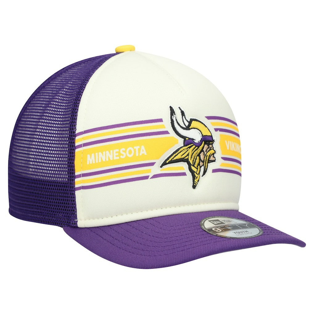 NFL Minnesota Vikings Youth Banner 9FIFTY A-Frame Adjustable Trucker Hat
