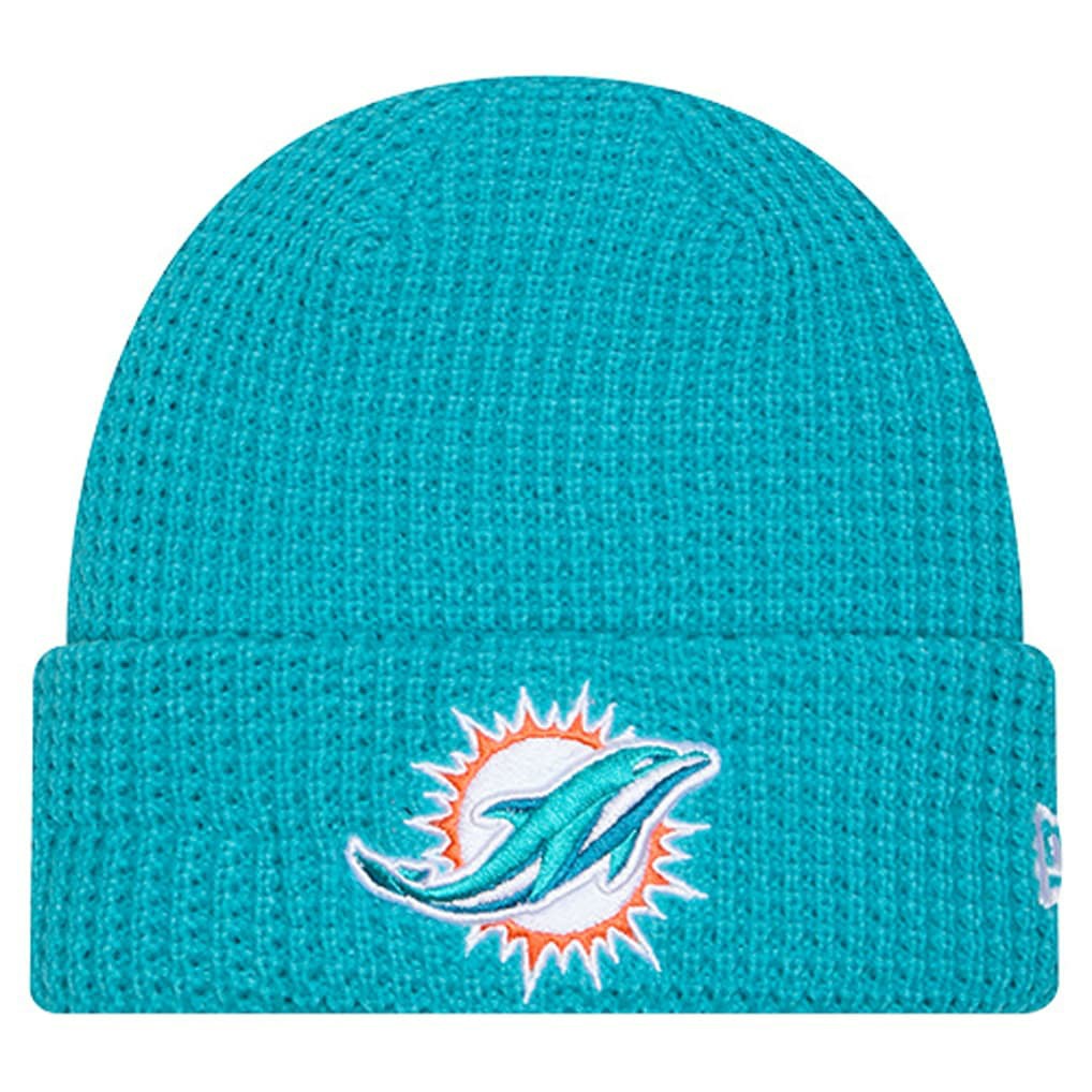 NFL Miami Dolphins Youth Waffle Cuffed Knit Hat