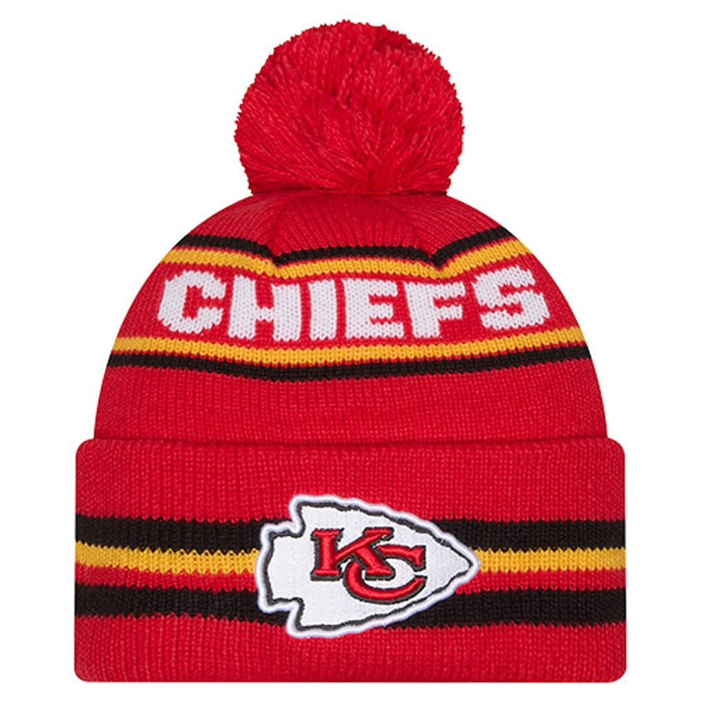 NFL Kansas City Chiefs Youth Classic Cuffed Knit Hat with Pom