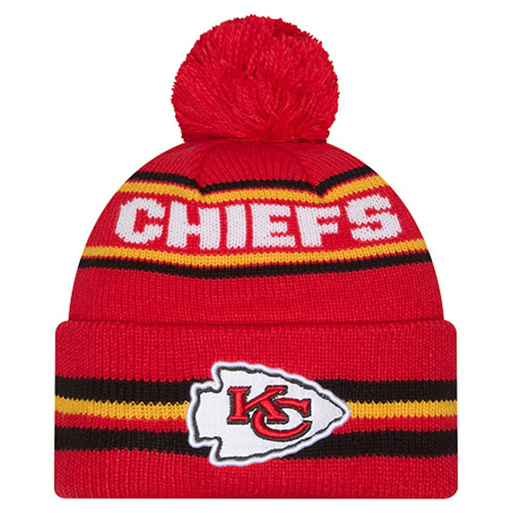NFL Kansas City Chiefs Youth Classic Cuffed Knit Hat with Pom