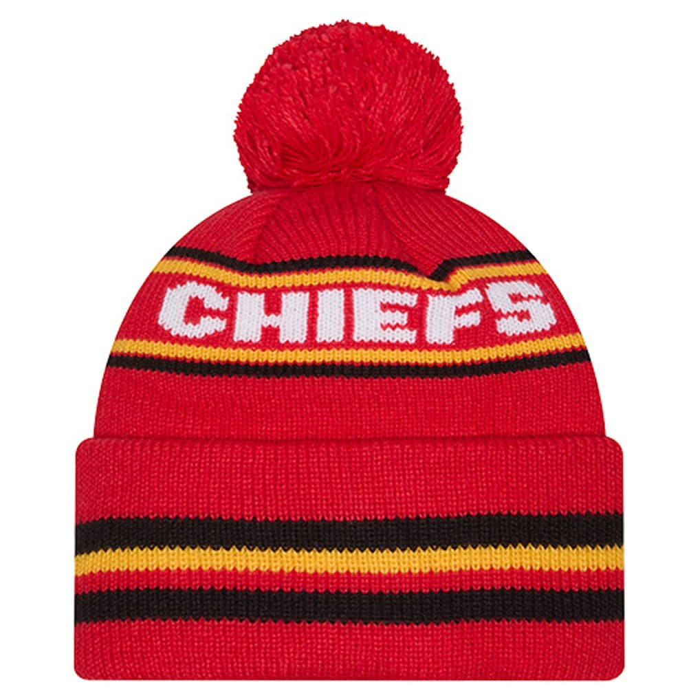 NFL Kansas City Chiefs Youth Classic Cuffed Knit Hat with Pom