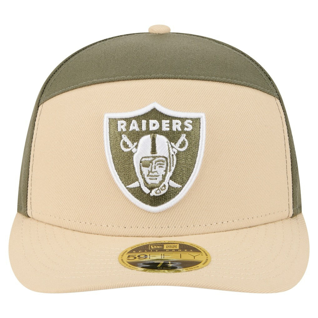 NFL Las Vegas Raiders Two-Tone Color Pack Split Panel 59FIFTY Fitted Hat