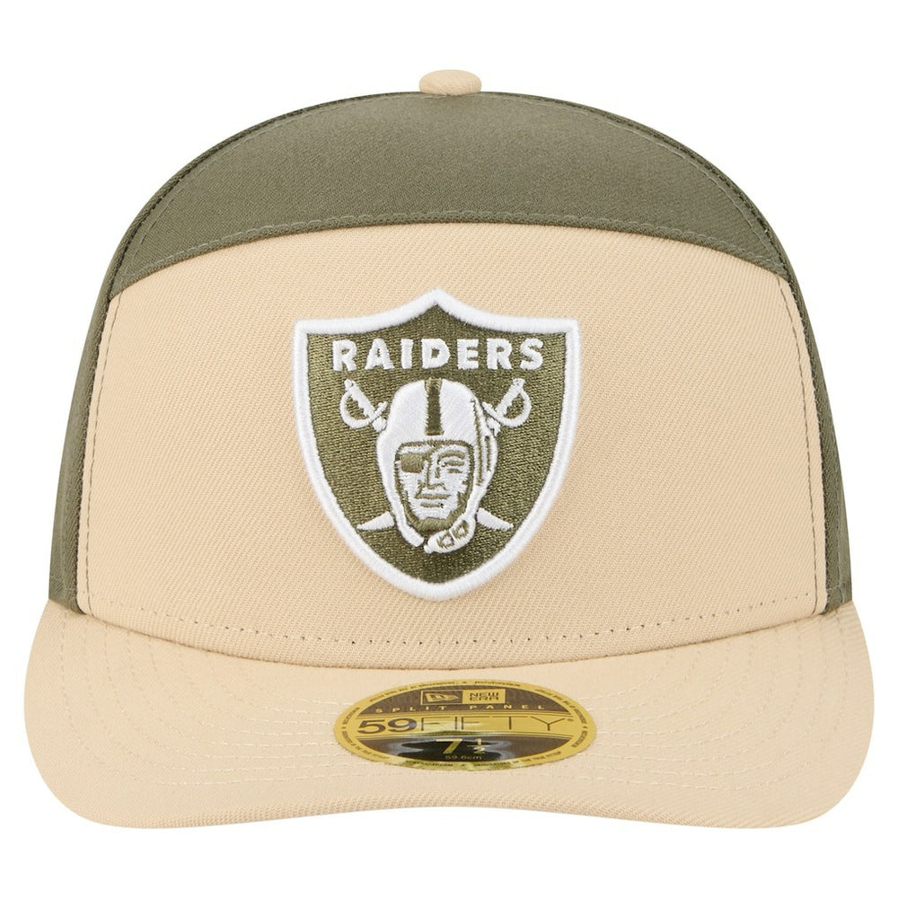 NFL Las Vegas Raiders Two-Tone Color Pack Split Panel 59FIFTY Fitted Hat