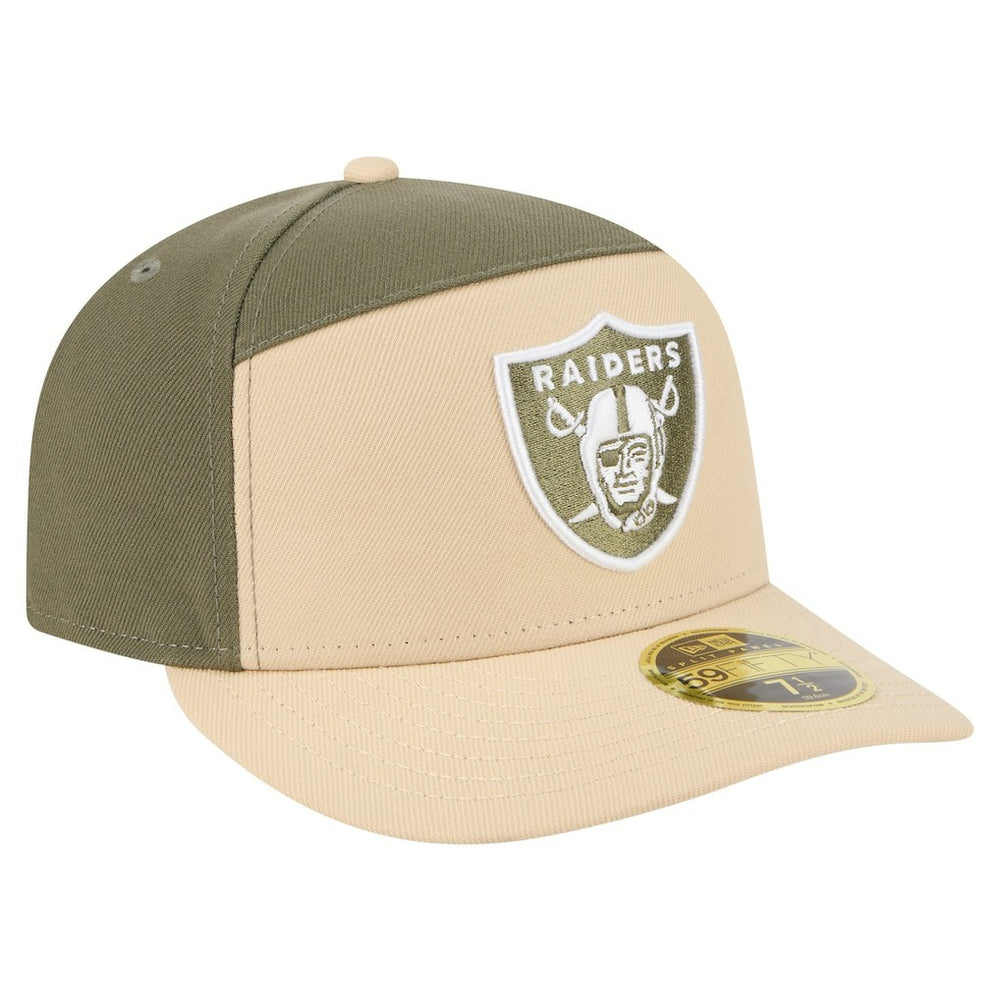 NFL Las Vegas Raiders Two-Tone Color Pack Split Panel 59FIFTY Fitted Hat