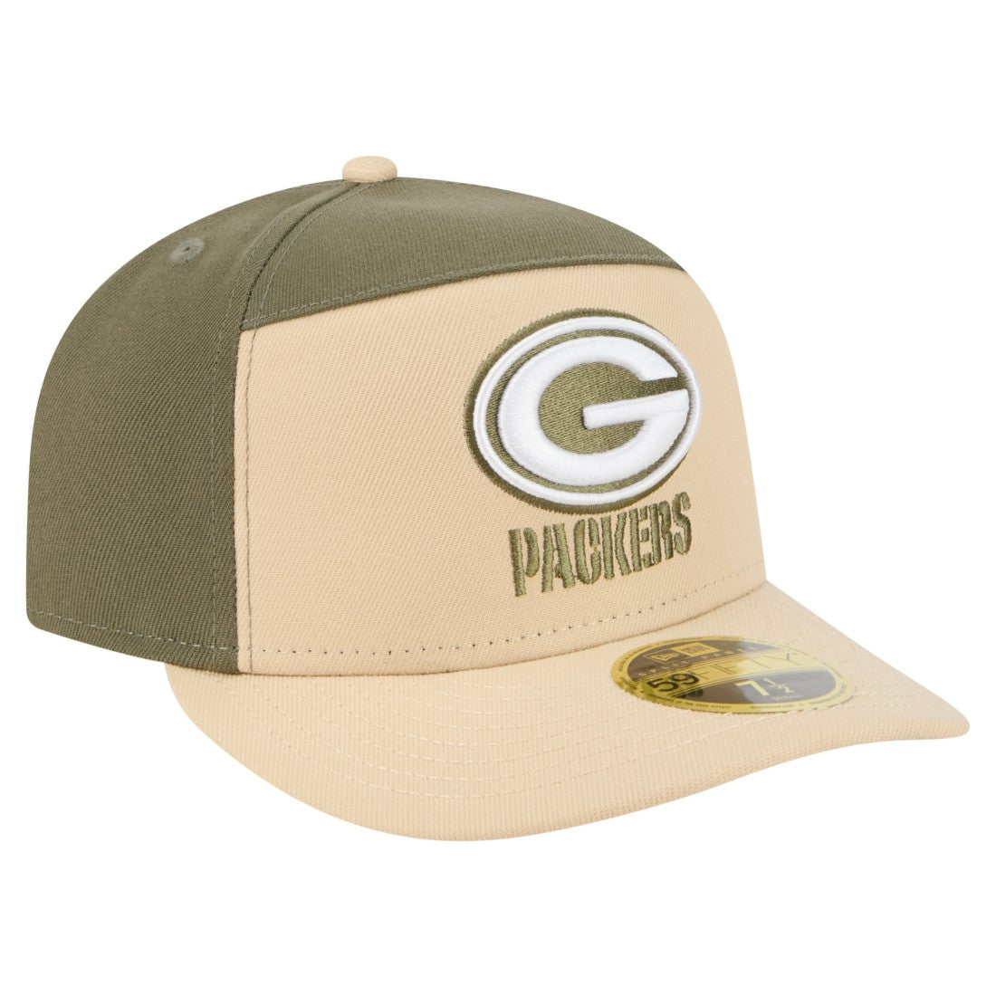 NFL Green Bay Packers Two-Tone Color Pack Split Panel 59FIFTY Fitted Hat