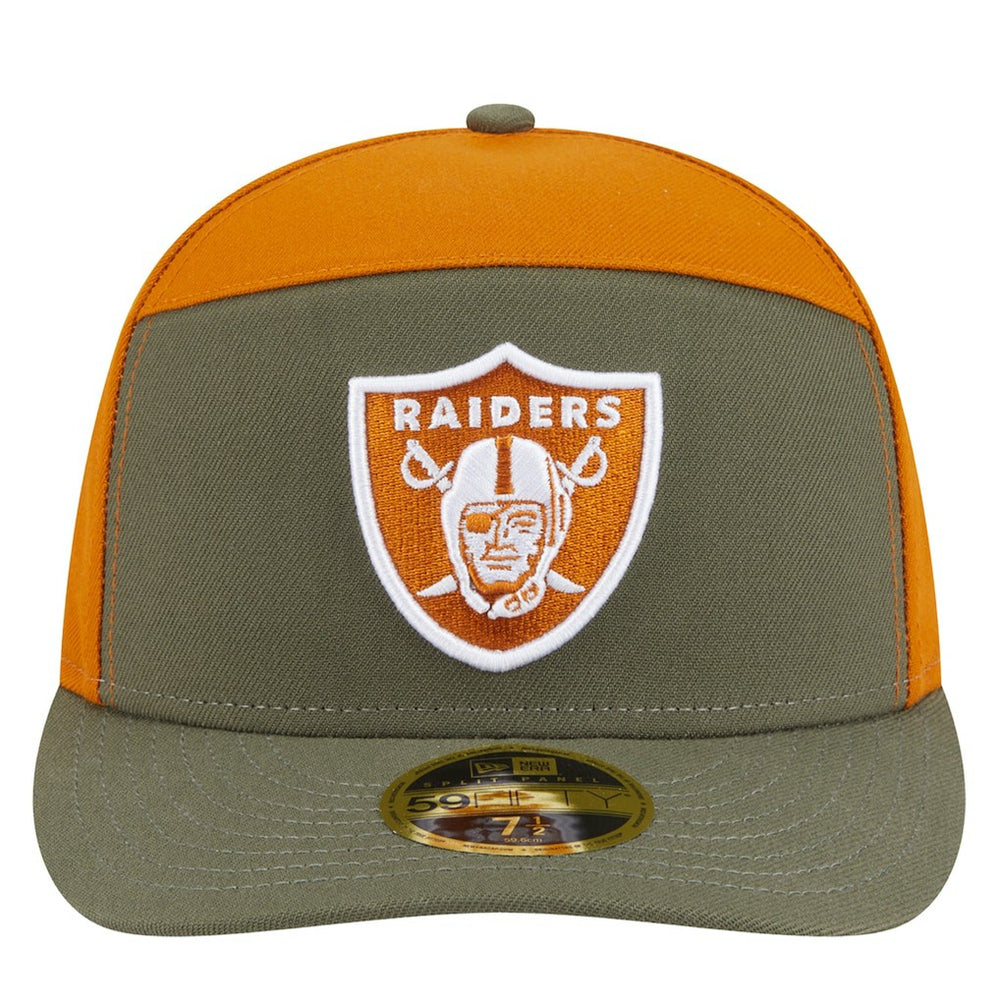 NFL Las Vegas Raiders Two-Tone Color Pack Split Panel 59FIFTY Fitted Hat