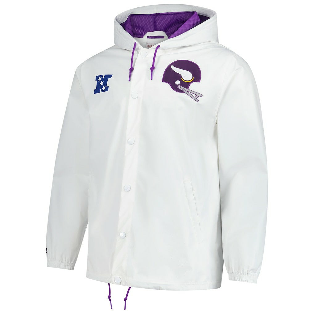 NFL Minnesota Vikings Vintage Logo Coaches Full-Snap Hoodie Jacket