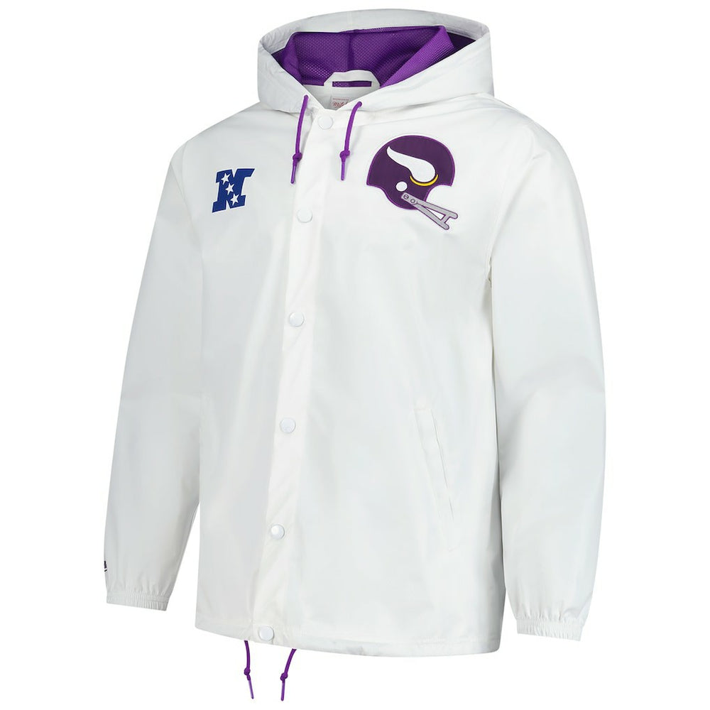 NFL Minnesota Vikings Vintage Logo Coaches Full-Snap Hoodie Jacket