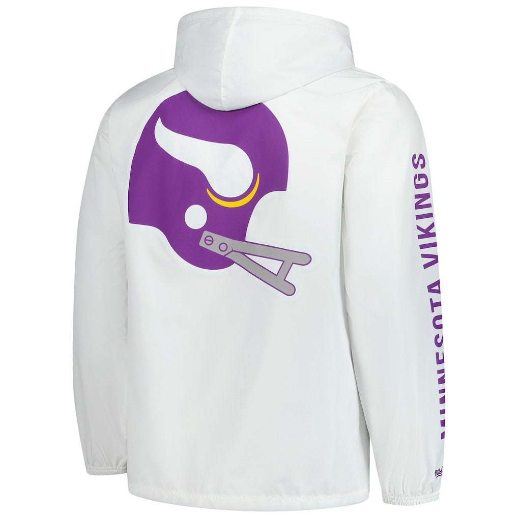 NFL Minnesota Vikings Vintage Logo Coaches Full-Snap Hoodie Jacket
