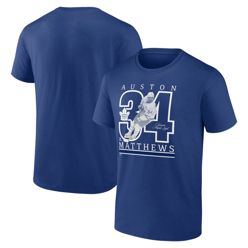Auston Matthews Toronto Maple Leafs Fanatics Authentic Stack Name & Number T-Shirt