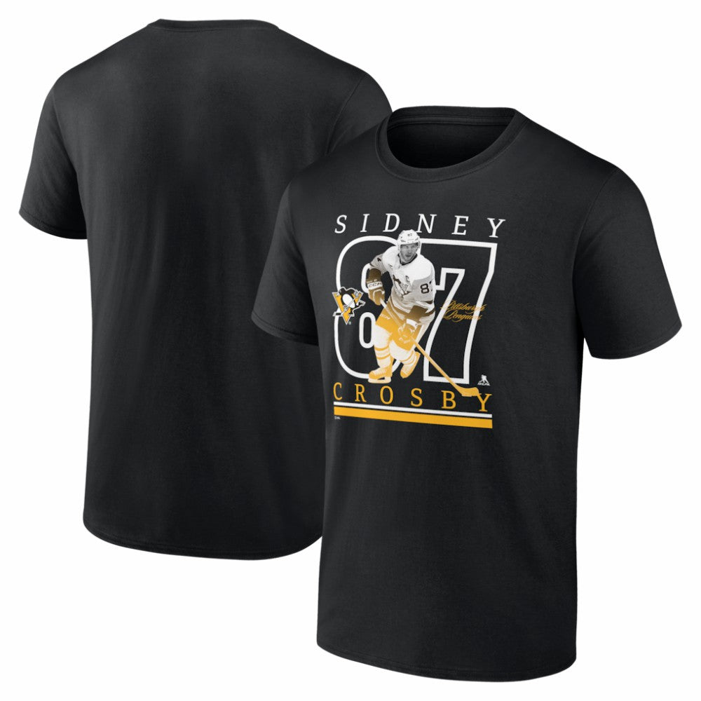 Sidney Crosby Pittsburgh Penguins Fanatics Authentic Stack Name & Number T-Shirt