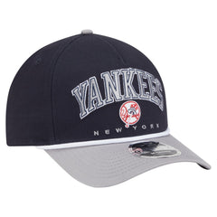 New York Yankees Arch 9FORTY A-Frame M-Crown Adjustable Hat - Navy/Gray | New Era