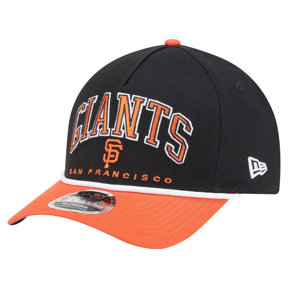 San Francisco Giants Arch 9FORTY A-Frame M-Crown Adjustable Hat - Black/Orange | New Era