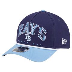 Tampa Bay Rays Arch 9FORTY A-Frame M-Crown Adjustable Hat - Navy/Light Blue | New Era