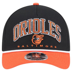Baltimore Orioles Arch 9FORTY A-Frame M-Crown Adjustable Hat - Black/Orange | New Era