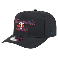 Minnesota Twins Chainstitch 9FIFTY A-Frame Snapback Hat - Black | New Era