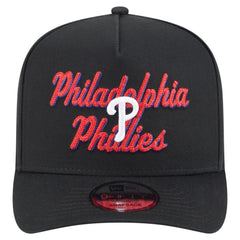 Philadelphia Phillies Chainstitch 9FIFTY A-Frame Snapback Hat - Black | New Era