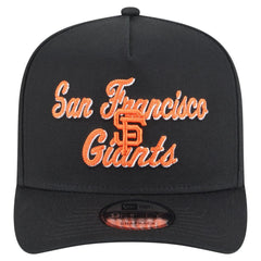 San Francisco Giants Chainstitch 9FIFTY A-Frame Snapback Hat - Black | New Era